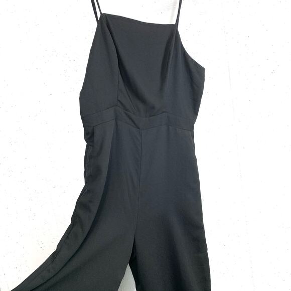 4Sienna Womens Spaghetti Strap Jumpsuit Back Buttons Cutout Black Size Large - Picture 4 of 15